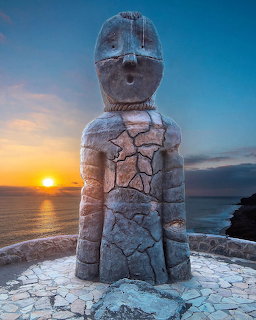 Chinchorro Monument Chile Sunset