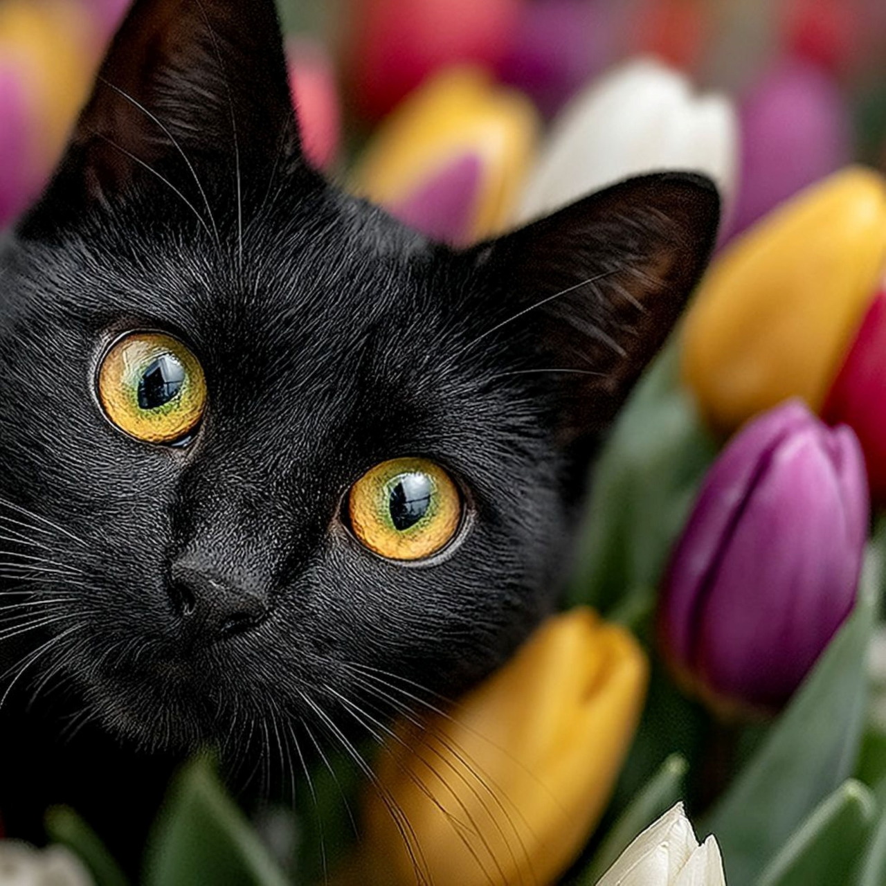 Black Cat Tulips