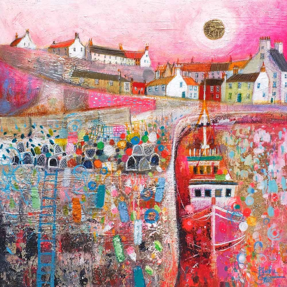 Coastal Village Harbor Art