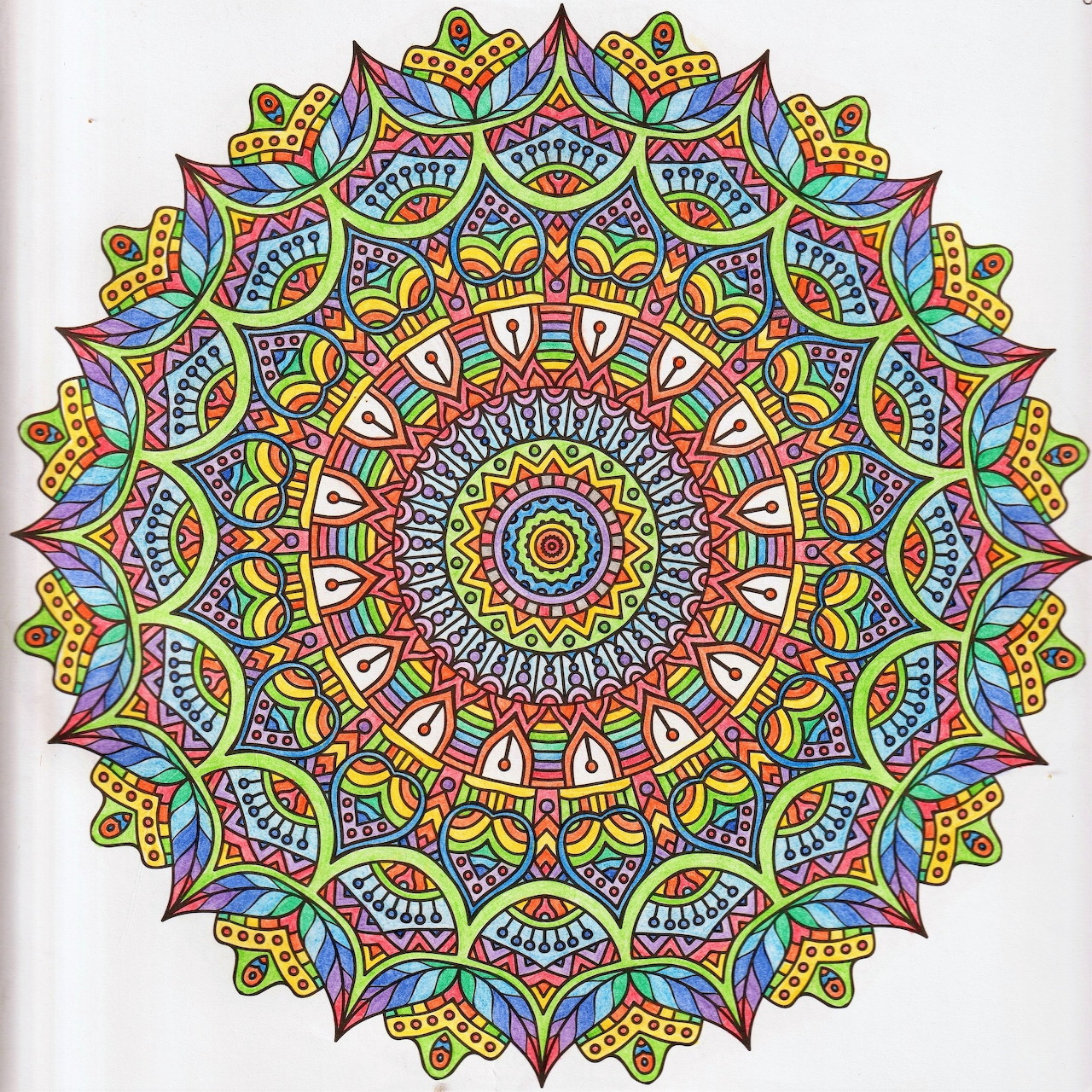 Intricate Colored Mandala Design