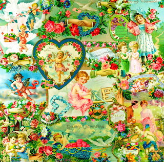 Victorian Valentine Collage