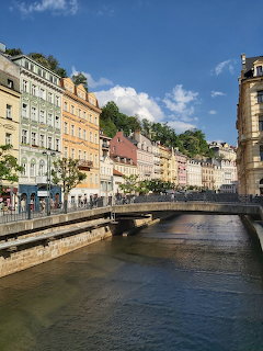 Karlovy Vary River and Buildings
