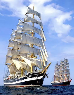 Tall Ships at Sea
