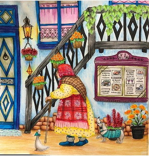 Woman in Garden with Goose