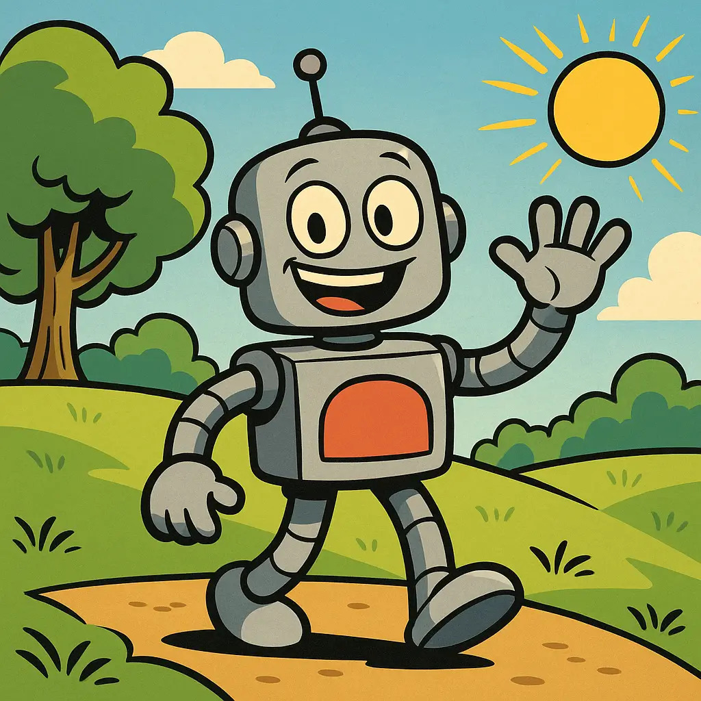 Friendly Cartoon Robot