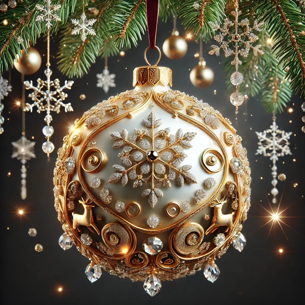 Ornate Gold Christmas Ornament