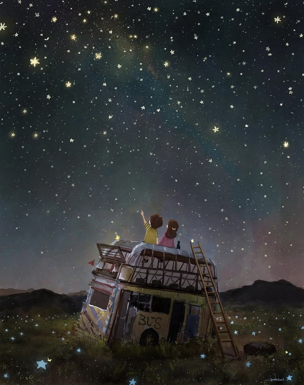Stars and Flowers Night