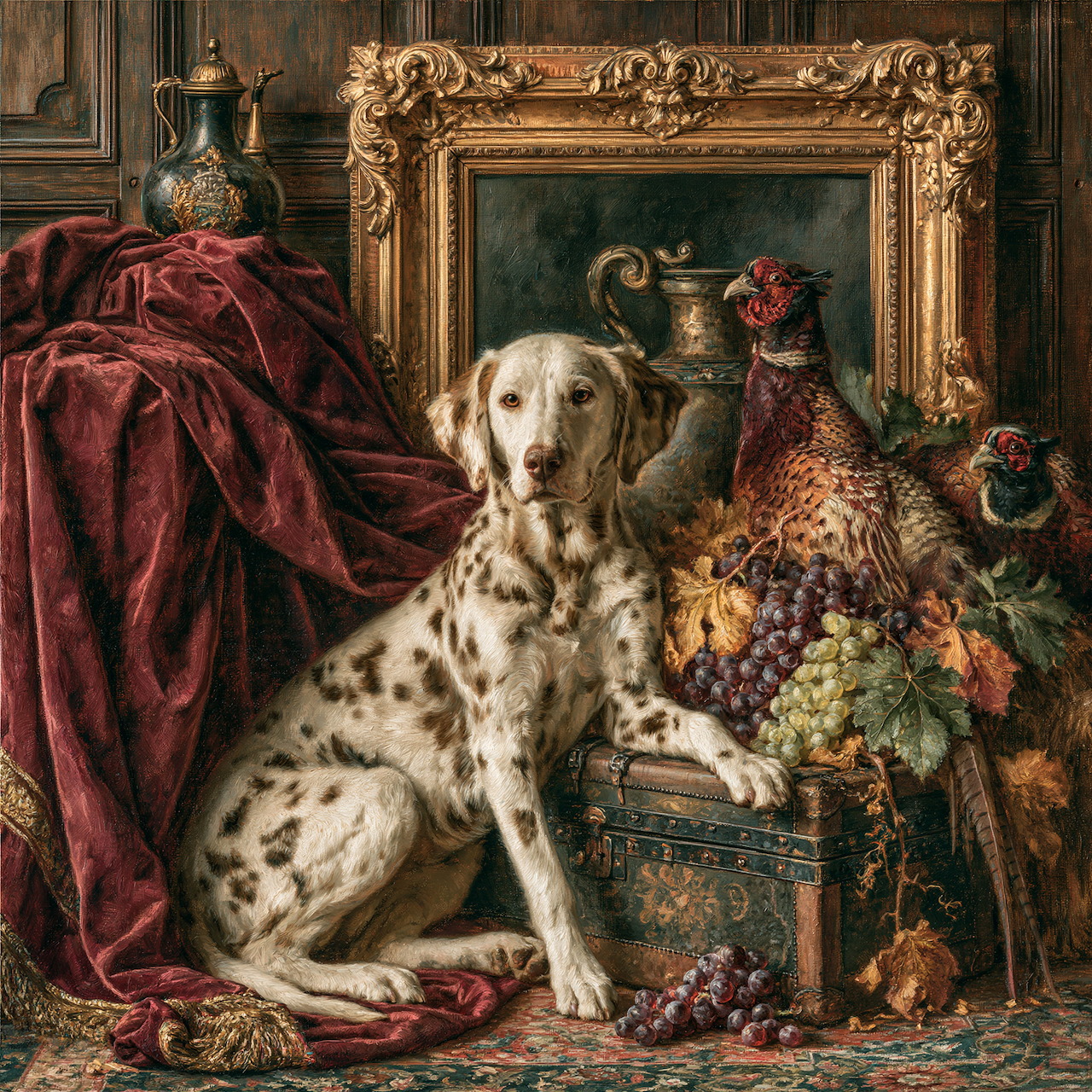 Dalmatian Dog Still Life Painting