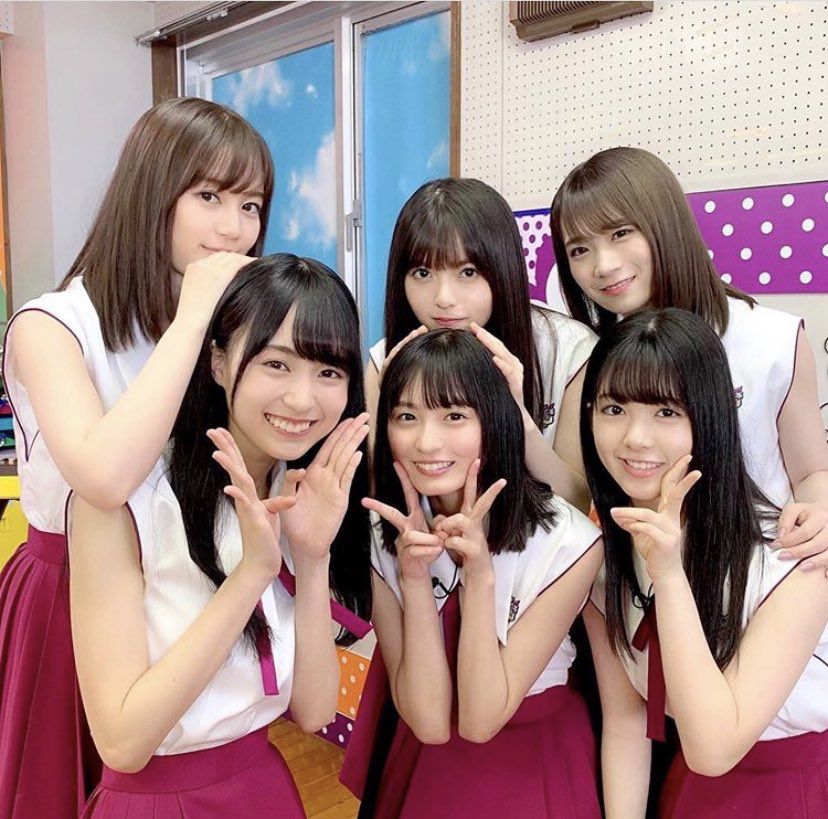 Six Schoolgirls Posing