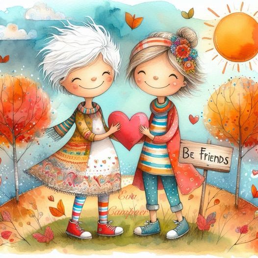 Friends Holding Heart
