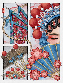 Chinese Opera Mask Collage