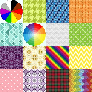 Colorful Pattern Patchwork Grid