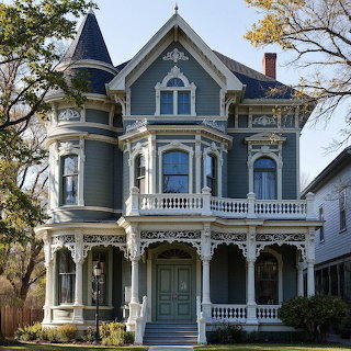 Victorian House Blue Mansion
