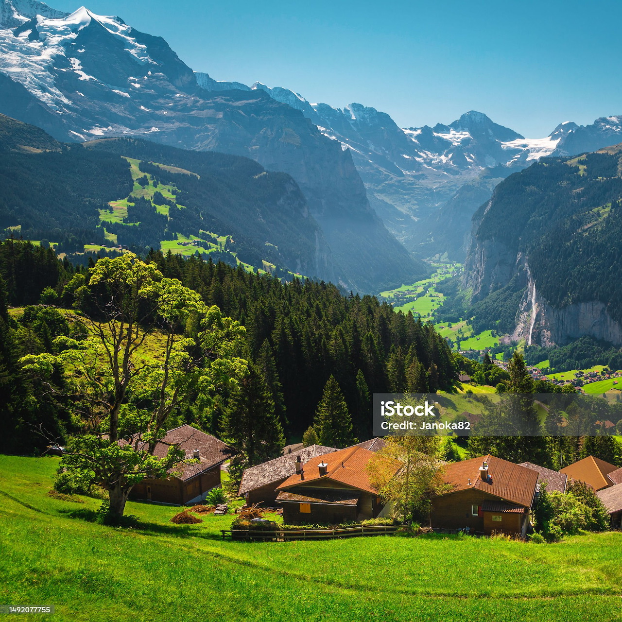Swiss Alpine Village Valley