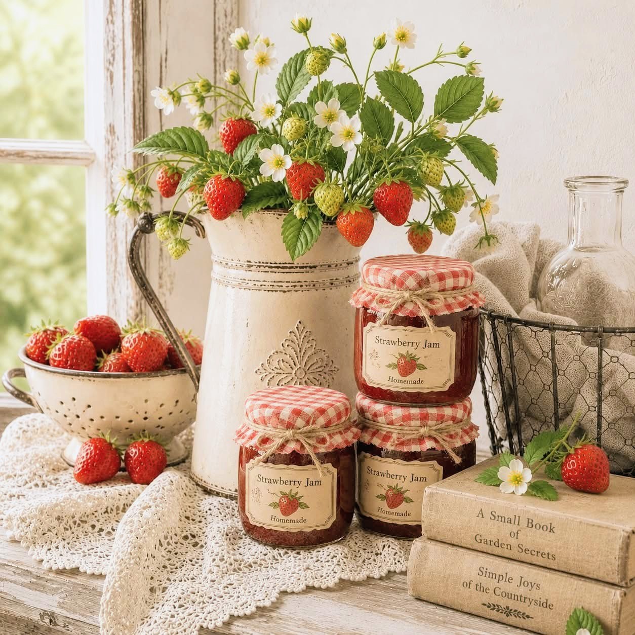 Vintage Kitchen Strawberries