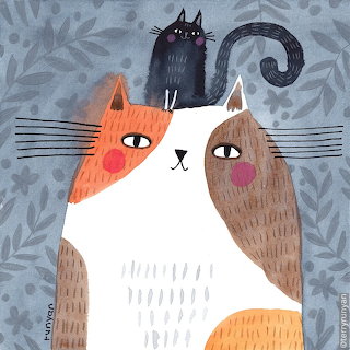 Whimsical Cat Illustration