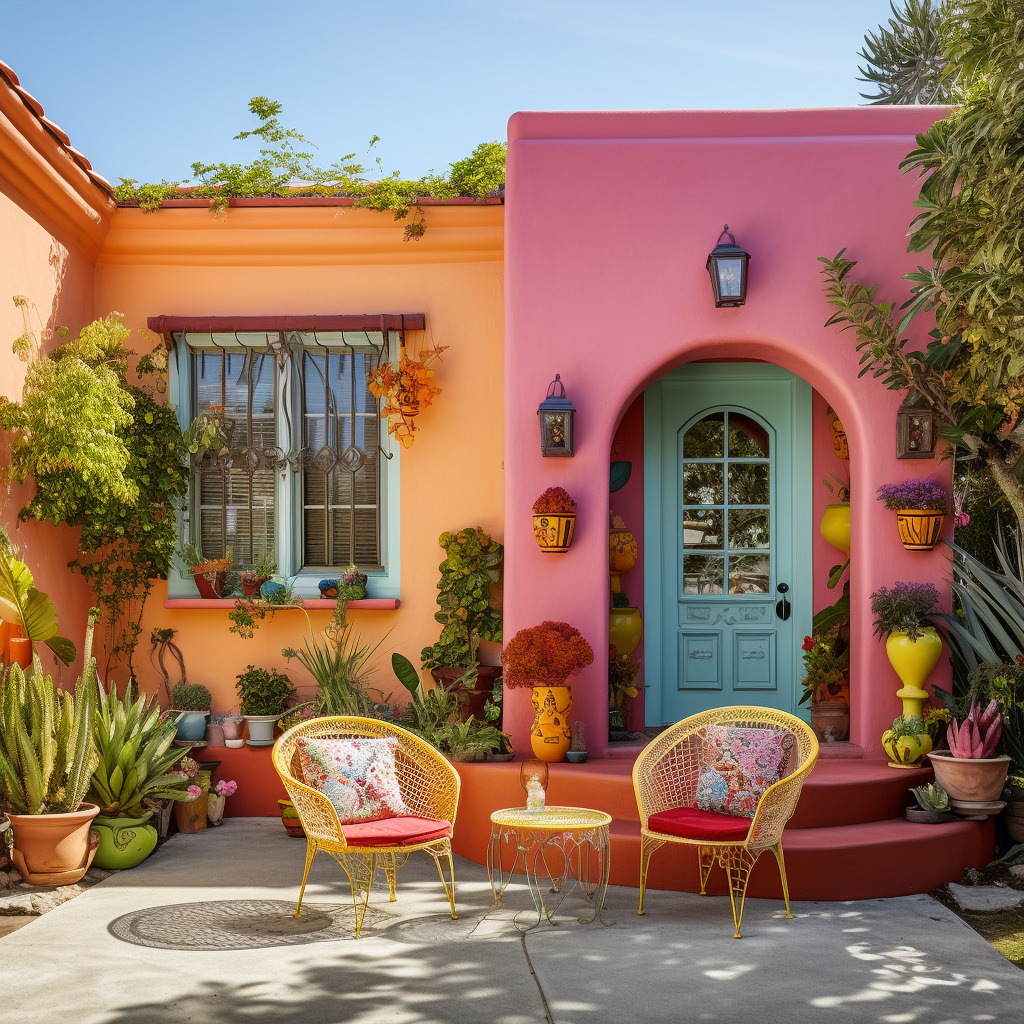 Colorful Houses Patio