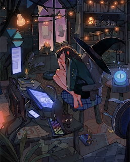 Tired Gamer at Desk