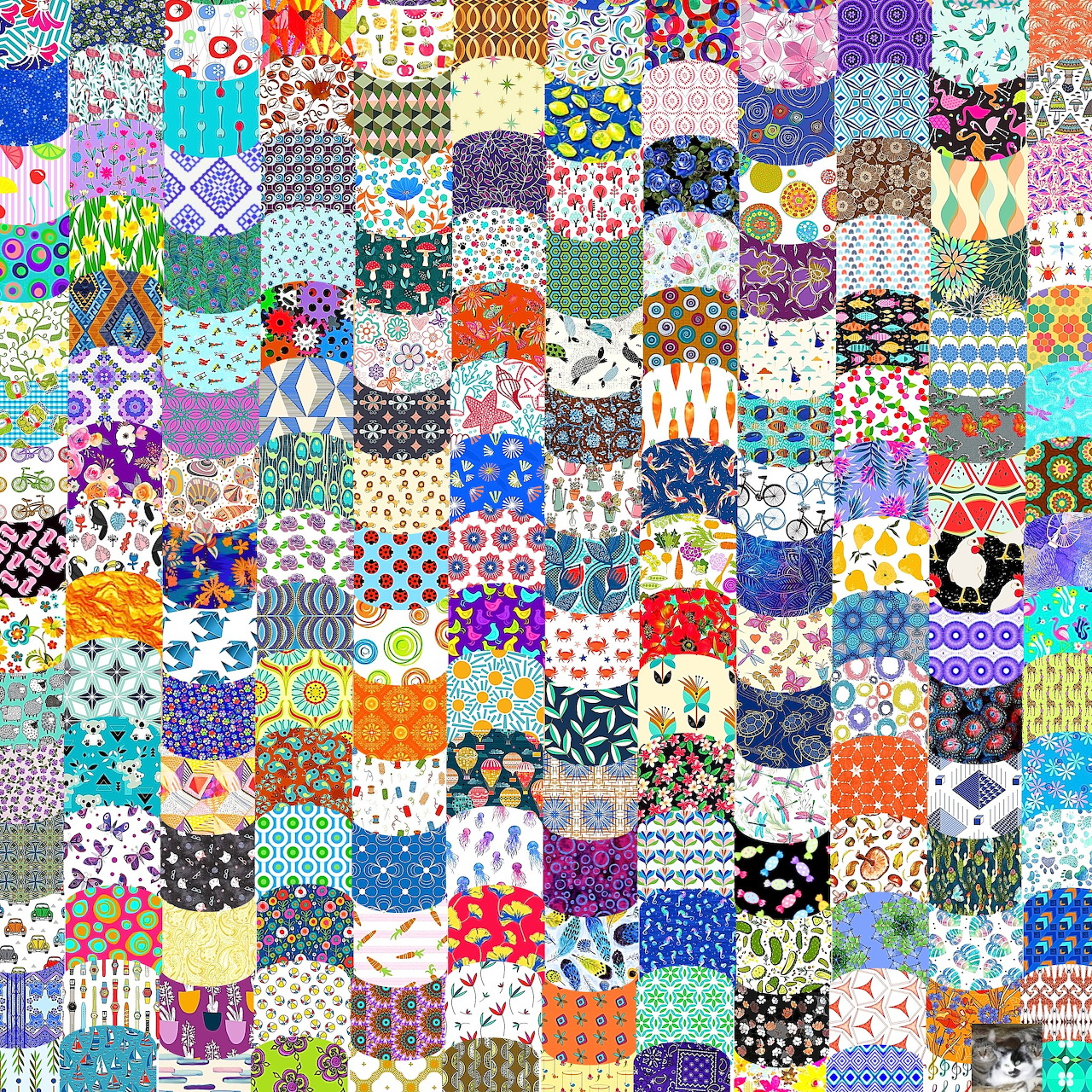 Colorful Patchwork Quilt Pattern