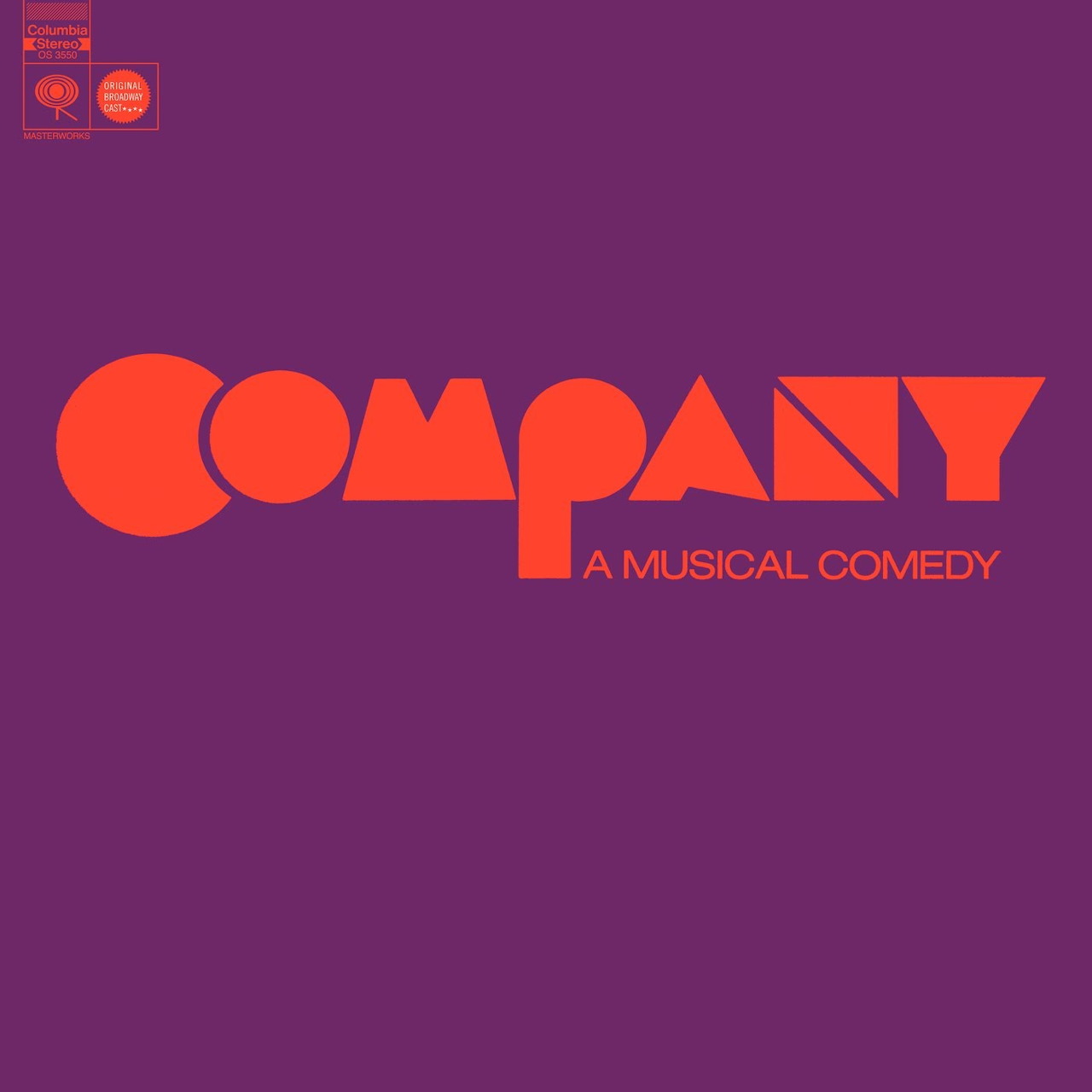Orange Company logo text on a purple background with the subtitle A Musical Comedy