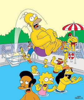 Homer Simpson Pool Party