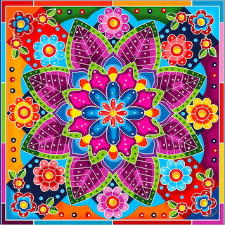 Vibrant Mandala Flower Pattern