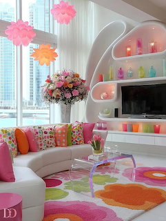 Pastel Rainbow Living Room