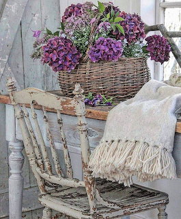 Basket of Hydrangeas