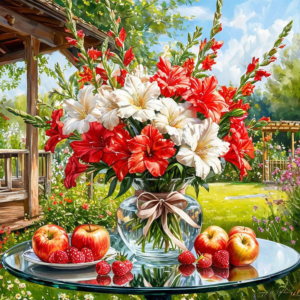 Red and White Flower Bouquet