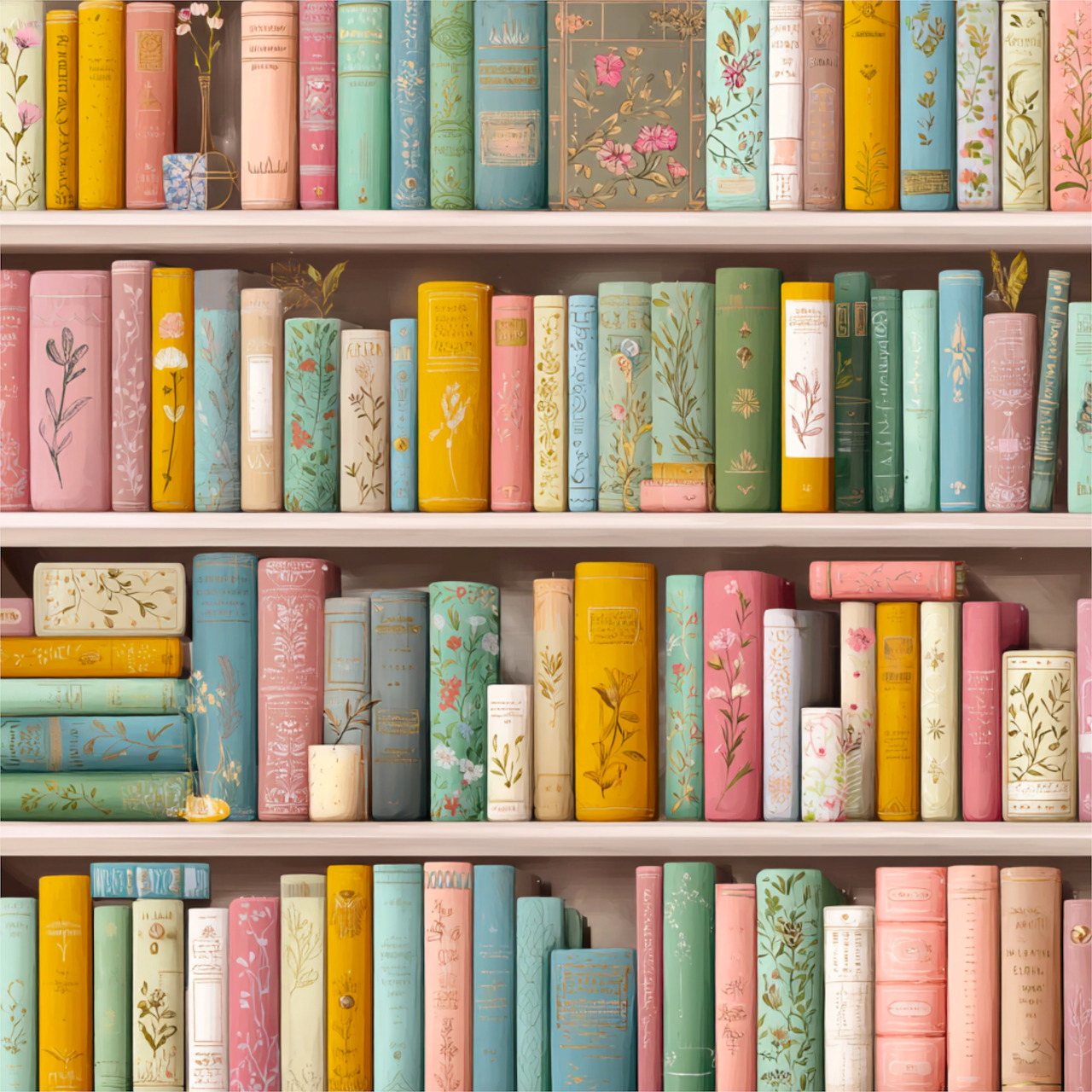 Colorful Book Shelf Collection