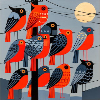 Colorful Birds Wire