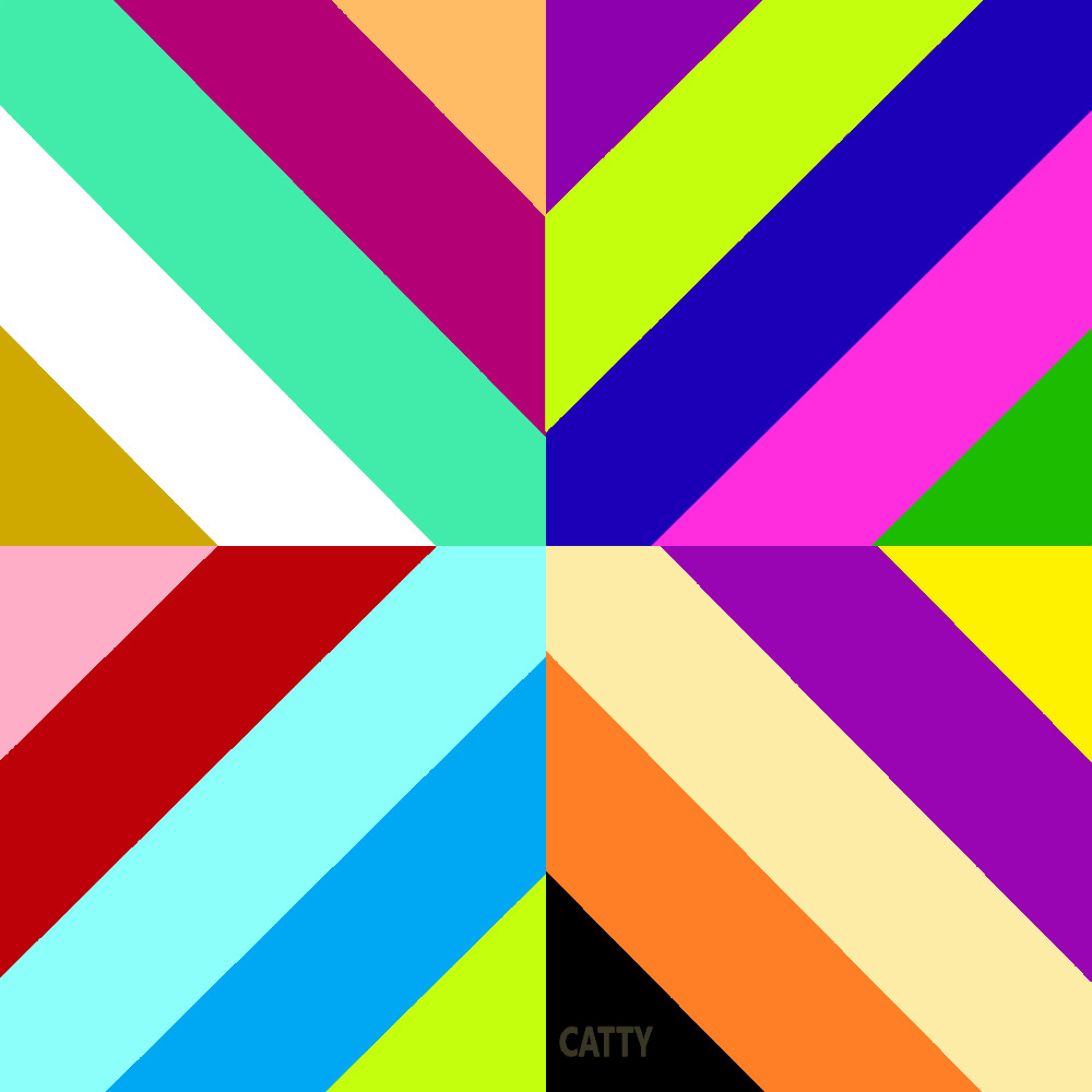Colorful Geometric Ray Pattern