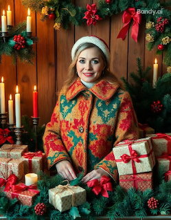 Woman With Christmas Gifts