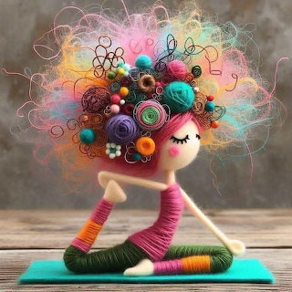 Yarn Art Meditation Figure