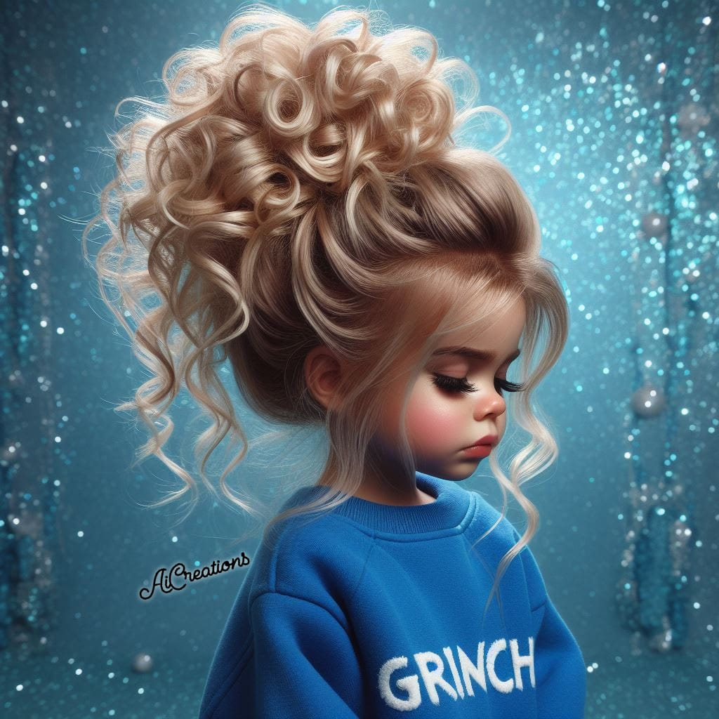 Girl in Grinch Sweater