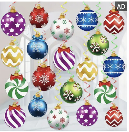 Collection of Christmas ornaments and holiday decorations