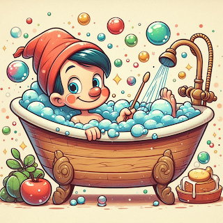Child in Bubble Bath