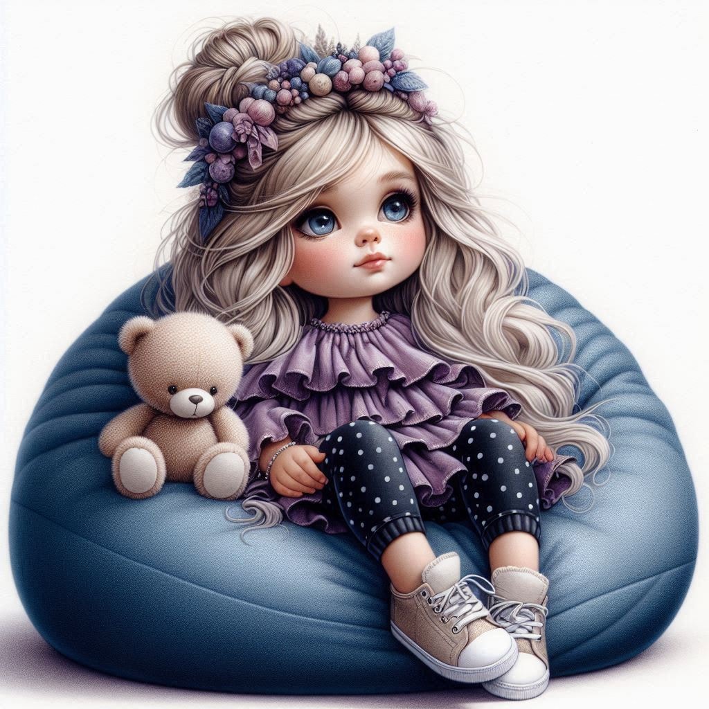 Girl with Teddy Bear