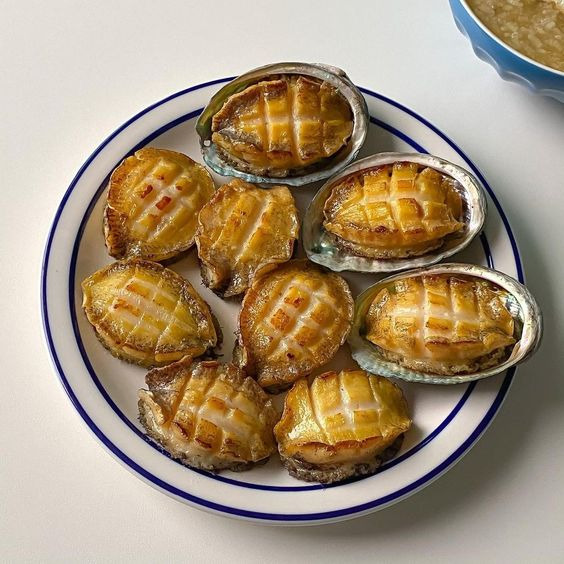Grilled Abalone on Plate