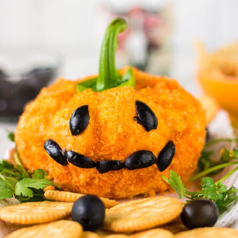 Halloween Pumpkin Cheese Ball