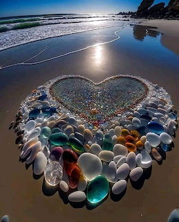 Heart Stone Beach Art