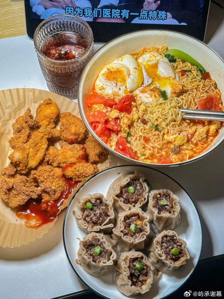 Variety of Korean food dishes served together on a table
