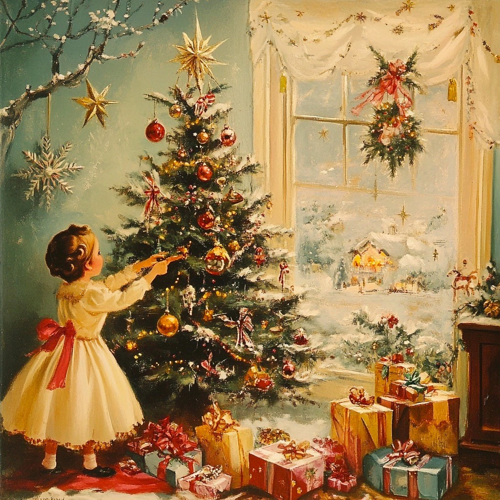 Vintage Christmas Girl