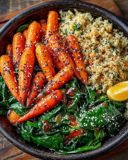 Glazed Carrots Quinoa Bowl