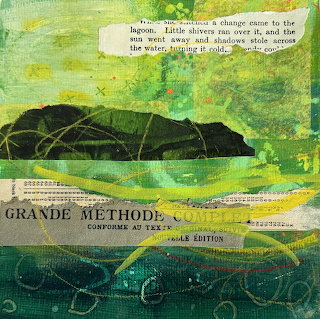 Abstract Green Landscape Collage