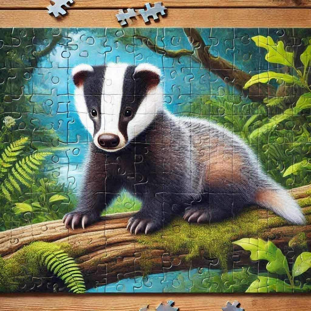 Badger in Forest