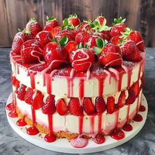 Strawberry Drip Cake
