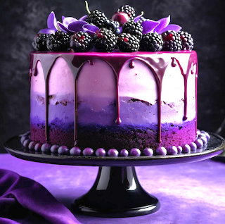 Blackberry Drip Cake