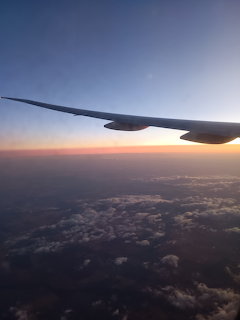 Airplane Wing at Dawn