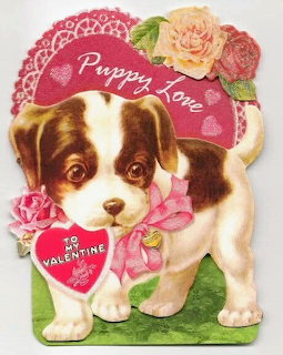 Vintage Pupy Love Valentine Card
